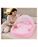 Babytoons Baby Mosquito Net Bed Set with Mattress Pillow and Bolsters 0-12 Months - Pink