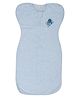 Tidy Sleep Hands Up Baby Swaddle Wrapper , 100% Cotton Jersey , Arms Up Sleep Sack, Soft, Breathable and Gentle Baby Sleeping Bag - Light Blue
