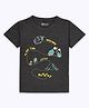 Nite Flite Cotton Knit Half Sleeves Camp Trail Printed Tee - Charcoal Grey