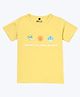 Nite Flite Cotton Knit Half Sleeves Palm Tree & Sun Printed Tee - Yellow