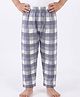 Nite Flite Cotton Knit Checked  Pajama - Grey