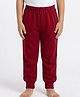 Nite Flite Cotton Knit Solid Joggers - Red