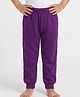 Nite Flite Cotton Knit Solid Joggers - Purple