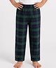 Nite Flite Cotton Knit Checked Pajama - Green & Black