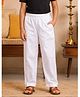 Kiddopanti Rayon Woven Solid Pyjama - White