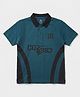 CODEZ Cotton Knit Half Sleeves Typography Printed Polo Tee - Dark Green