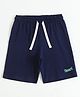 JusCubs Cotton Knit Roar Text Printed Shorts - Navy Blue
