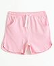 JusCubs Cotton Knit Solid Shorts - Pink