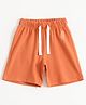 JusCubs Cotton Knit Rocket Printed Shorts - Orange