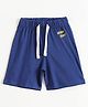 JusCubs Cotton Knit Work Zone Text Printed Shorts - Royal Blue
