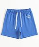 JusCubs Cotton Knit Flower Power Text Printed Shorts - Royal Blue
