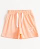 JusCubs Cotton Knit Smiley Printed Shorts - Orange