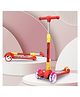 R for Rabbit Road Runner Scooter for Kids of 3+ Year Age, Kids Kick Scooter with 4 Level Height Adjustment, PU LED Wheels & Weight Capacity Upto 75 kg (Red)