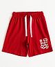 JusCubs Cotton Knit Train Engine Printed Shorts - Red