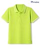 Honeyhap Premium 100% Cotton Knit Half Sleeves Solid Polo T-Shirt With Bio Finish - Kiwi Colada