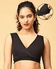 The Mom Store Cotton Knit Solid Bra - Black