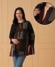 The Mom Store Cotton Woven Full Sleeves Geometric Printed Top With Front Nursing Access - Multi Colour