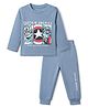 Bonfino Marvel 100% Cotton Interlock Knit Full Sleeves T-Shirt & Pajama Night Suit with Avengers Graphic Print - Blue