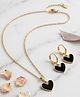 Funkrafts Heart Detailed  Jewellery Set - Black