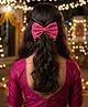 Funkrafts Bow Applique Detailed Alligator Hair Clip - Pink