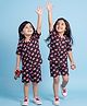 BREATHABLES Cotton Woven Disney Featuring Half Sleeves Mickey Mouse Printed Coordinating Shirt & Shorts Night Suit - Black