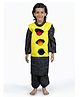 BookMyCostume Woven Full Sleeves Traffic Lights Theme Fancy Dress Costume Set - Black & Yellow