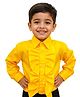 BookMyCostume Woven Full Sleeves Frill Detailed Shirt Fancy Dress Costume Set - Yellow