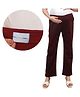 Mama & Bebe Cotton Blend Woven Solid Maternity Trouser -  Maroon