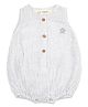 Masilo Cotton Blend Woven Sleeveless Striped & Star Embroidered Onesie - Grey