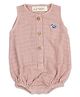 Masilo Cotton Blend Woven Sleeveless Bird Embroidered Onesie - Old Rose
