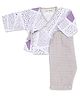 Masilo Cotton Blend Woven Full Sleeves Abstract Printed Top & Pant Set - Never Stop Dreaming Lilac