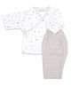 Masilo Cotton Blend Woven Full Sleeves Night Sky Printed Top & Pant Set - Starry Night Star Gold