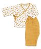 Masilo Cotton Blend Woven Full Sleeves Animal Paw Printed Top & Pant Set - Born To Be Wild Mustard