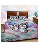 BhaiJi Bedsheets 220TC Glace Cotton Bed Sheet Double Bed With 2 Pillow Covers Full HD Digital Prints - Arctic Snow Penguine