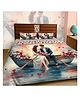 BhaiJi Bedsheets 220TC Glace Cotton Bed Sheet Double Bed With 2 Pillow Covers Full HD Digital Prints - Couple On Boat