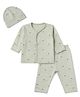 I Bears Unisex Full Sleeves Interlock Pyjama Sets Aqua 1-3m