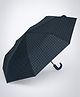 Little Surprise Box Checked Three  Fold Umbrella -Black