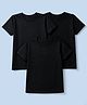 Pine Kids Cotton Knit Half Sleeves Solid T-Shirts Pack Of 3 - Black