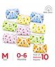 Chirsh Nappies For New Born 100 % Cotton Reusable Cloth Diapers Washable Nappy Pack Of 10 - Multicolor Prints May Vary