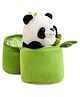 EITHEO Soft Panda Plush Toy with Bamboo Basket for Girls and Boys (Pack of 1)