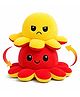 Eitheo 20 cm Reversible Yellow & Dark Pink Octopus Plush Soft Toy  Happy & Angry Mood Plush