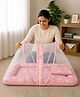 Babytoons Baby Bedding Set for New Born Infant Bed Mattress with Mosquito Net & Pillow - Pink
