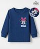 Babyhug Disney 100% Cotton Interlock Knit Full Sleeves Thermal Inner Wear with Minnie Mouse Graphic Print - Navy Blue