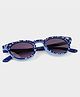DukieKooky Abstract Designed UV Protected Wayfarer Sunglasses  - Navy Blue