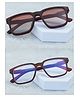 DukieKooky Solid Blue Light Lenses With UV Protected Clip On Sunglasses  - Brown
