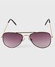 DukieKooky UV Protected Aviator Gradient Sunglasses - Black & Golden