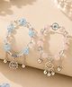 Stol'n Set of 2 Stone Embellished Lotus & Dream Catcher Applique Detailed Bracelets - Multi Colour