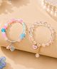 Stol'n Set of 2 Beads & Stone Embellished Heart Applique Detailed Bracelets - Multi Colour