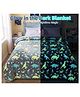 Butterthief Flannel Double Bed King Size Glow in The Dark Radium Blanket for Kids, Teenagers & Adults - Light Grey