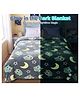 Butterthief Flannel Double Bed King Size Glow in The Dark Radium Blanket for Kids, Teenagers & Adults - Grey